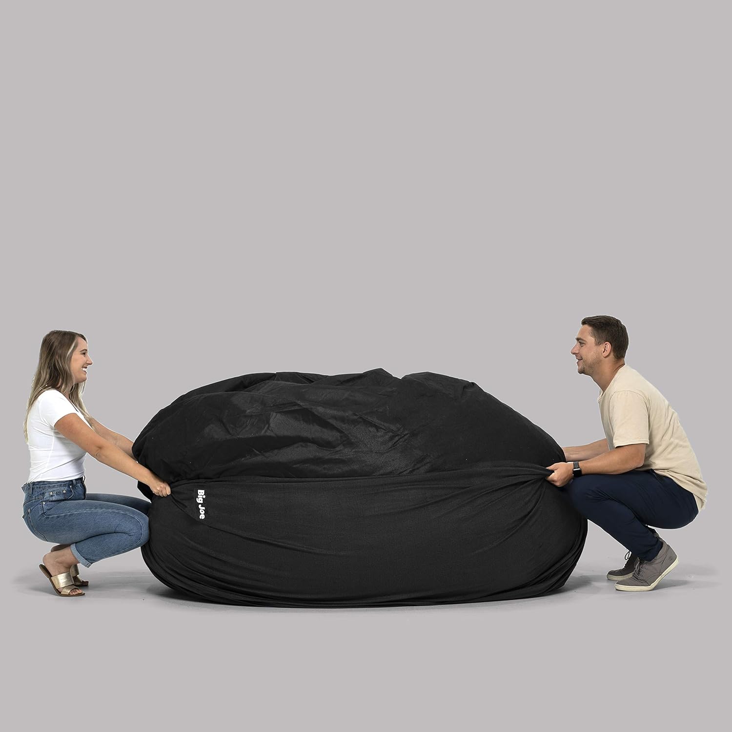 Buy 1 get 1 🔥 Big Joe Fuf Large Foam Beanbag Chair W/Liner, Black Lenox
