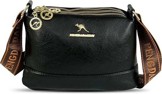 Storite PU Leather Sling Bag, Crossbody Bag with Multi-Compartment for Women and Girls With Adjustable Shoulder Strap -(25...