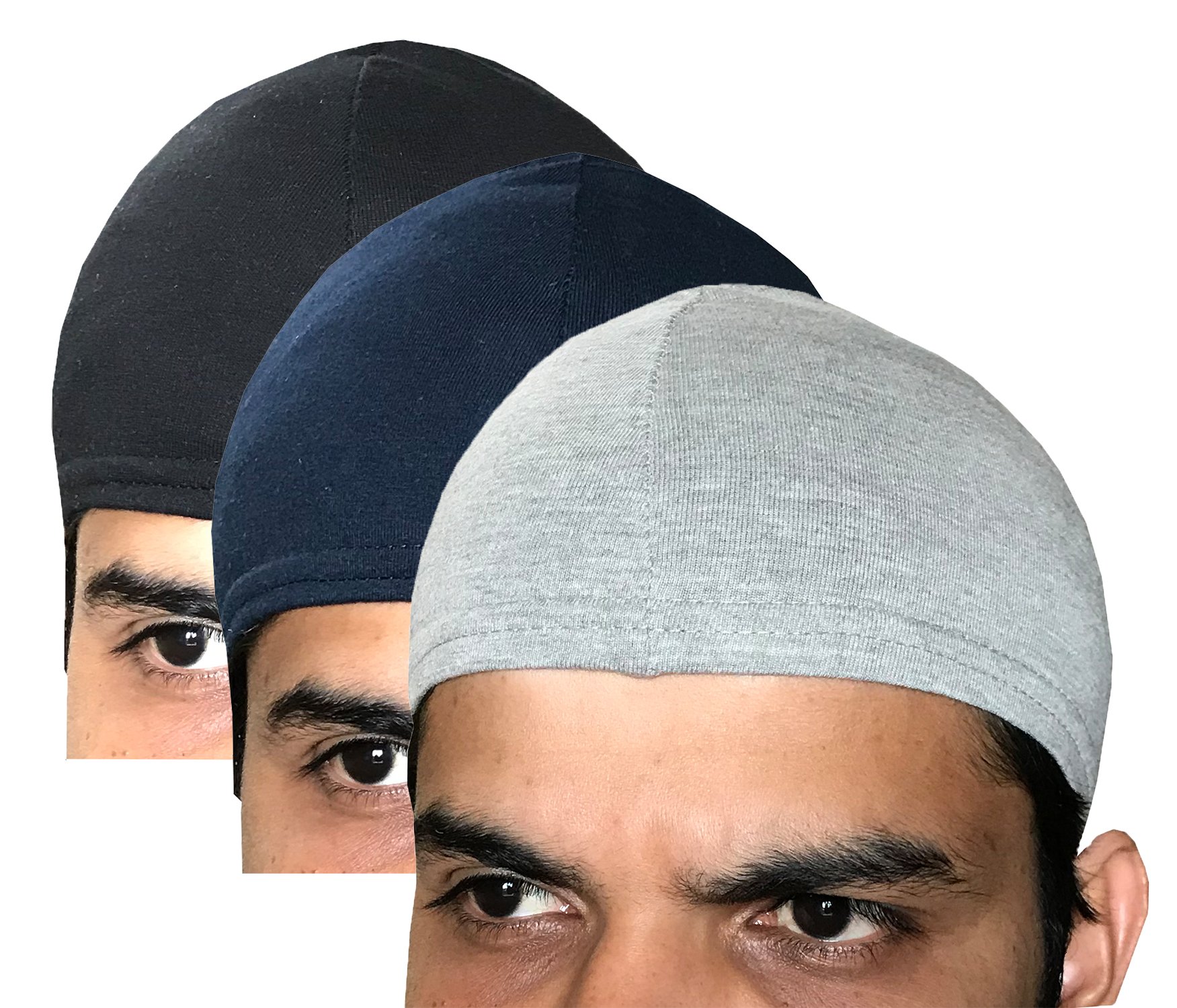 Cotton Helmet Cap (Pack Of 3_Multicolor 