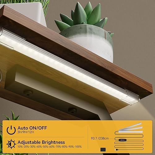 Miniatura 4 de Soporte para plantas de interior, estante de plantas de 8 niveles y 65 pulgadas de alto para plantas de interior con luz de crecimiento, estante