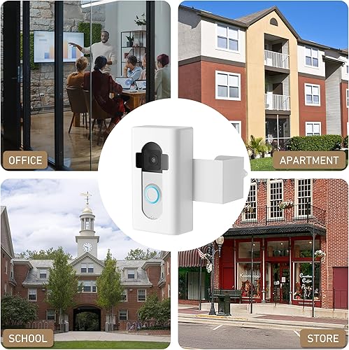 Miniatura 9 de Soporte de timbre de video antirrobo, soporte de timbre AHBTEYM sin taladro, accesorios para alquileres de apartamentos y casas compatibles con