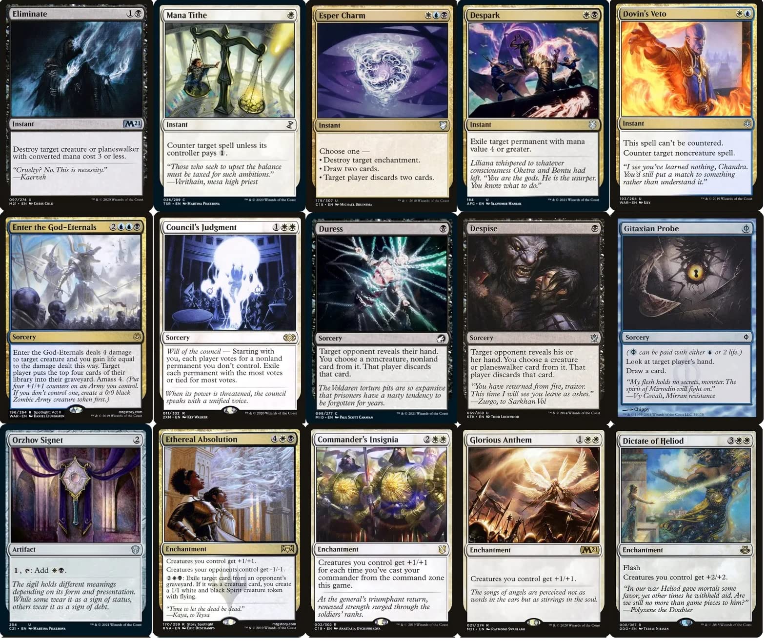 Amazon.com: Elite Esper Tymna Esior Commander Deck - Blue Black White - EDH  - 100 Card - Custom Magic The Gathering Deck