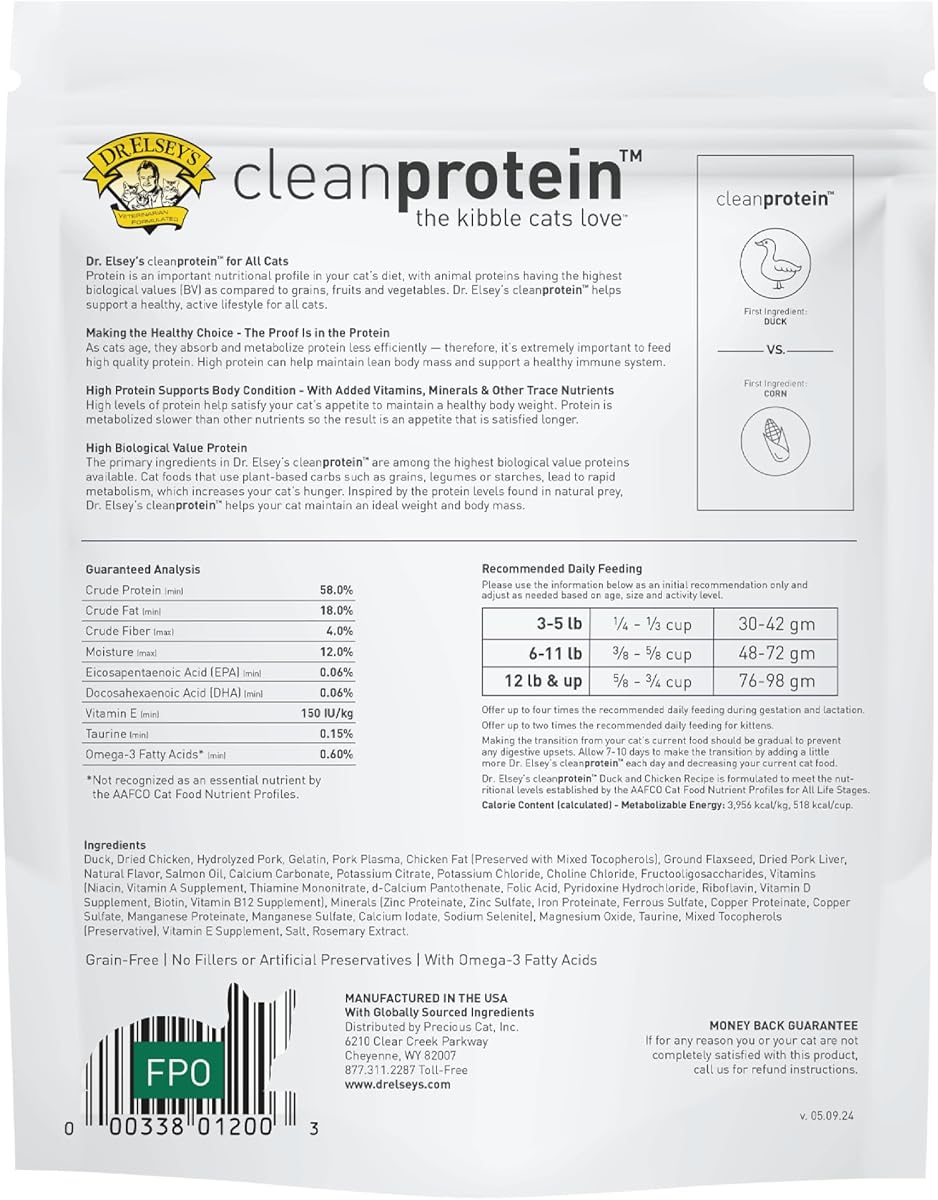 Dr. Elsey's cleanprotein Dry Kibble Duck 6.6 lb Bag view 3