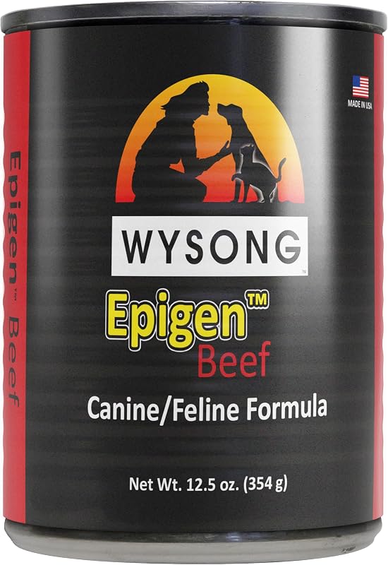 Ração Úmida para Cães, Gatos e Furões Wysong Epigen com 95% de Carne Bovina, Lata de 354 g