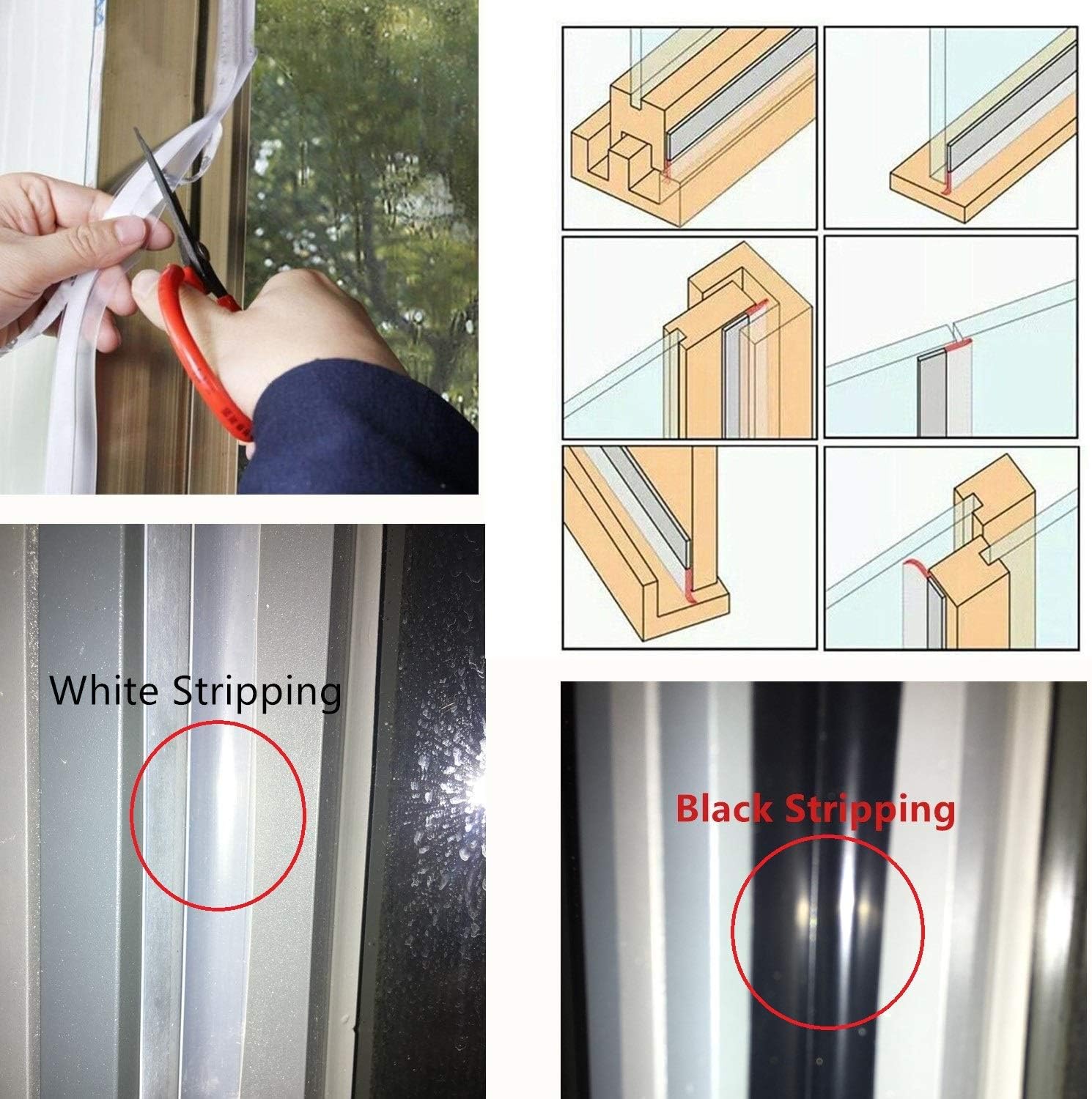 Weather Stripping, Door Seal Strip Self Adhesive Silicone Draft Bottom Gap Replacement Strip Roll Soundproof for Door, Window 26.3Ft (Width 25mm, Brown-Length 26.3Ft)