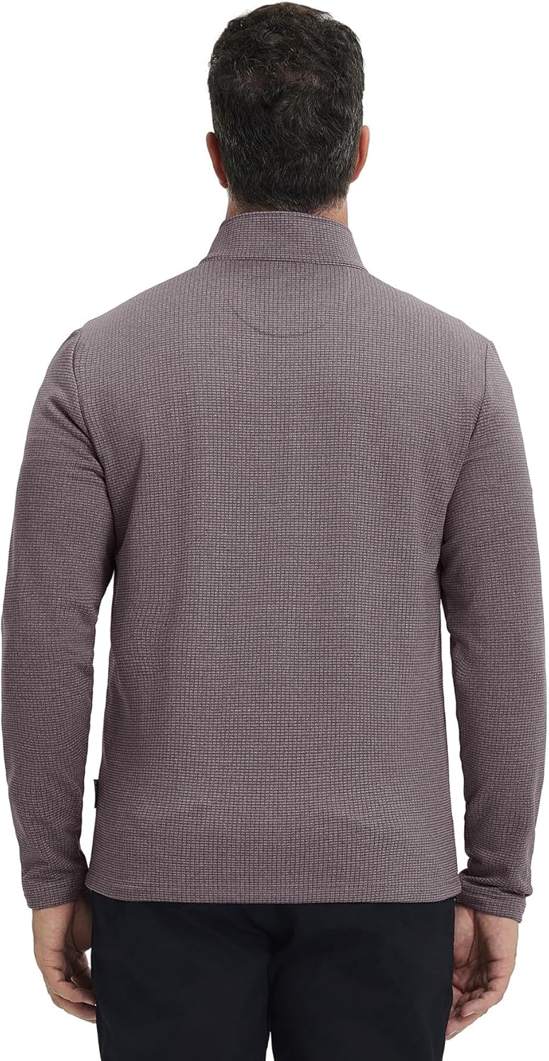 M MAELREG Mens Quarter Zip Pullover Golf Casual Fleece Lined Warmth Lightweight Stretch Mock Neck 1/4 Zip Sweatshirts for Men - Image 4