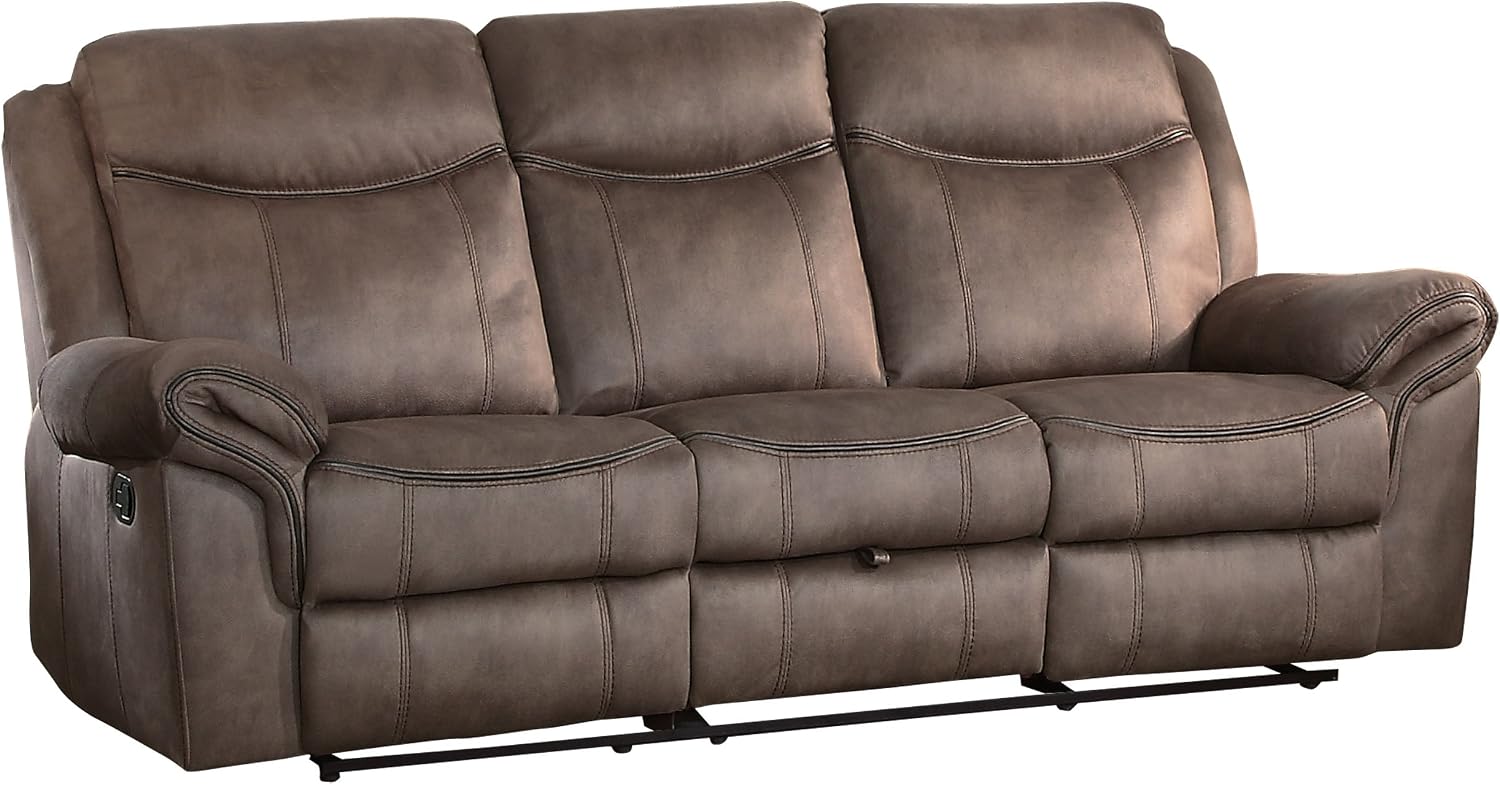 Homelegance 87" Double Reclining Sofa (Manual), Brown