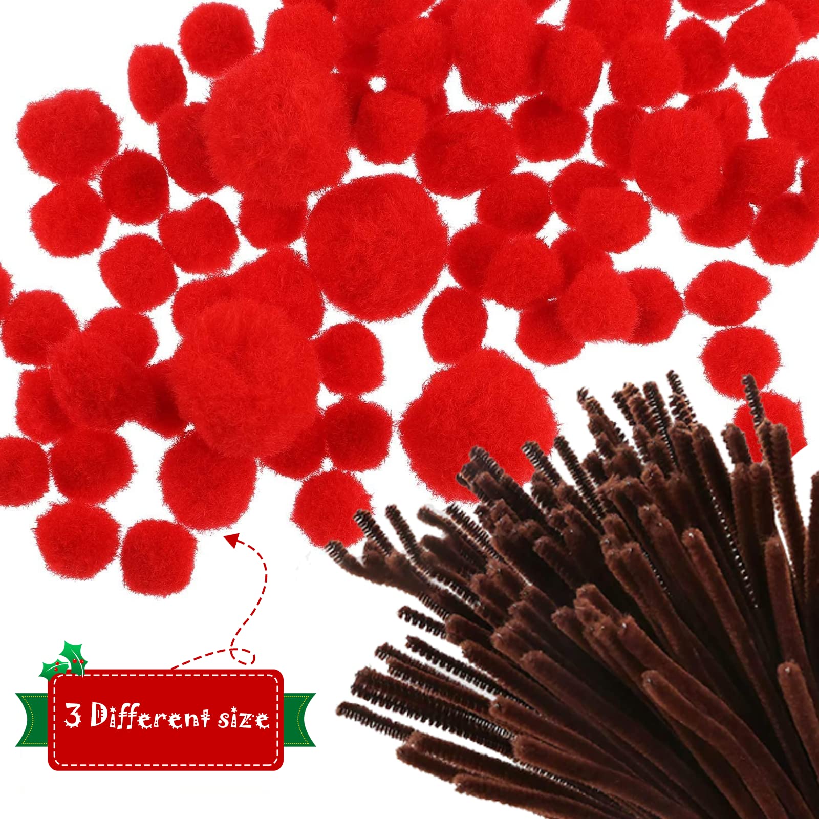 400pcs Tiges De Fils Chenille, 27 Couleurs 200 Cure Pipe, 100 Pompons En Fil Chenille Et 100 Yeux Mobiles Autocollants, Cure-pipes Colorés Pour DIY Artisanat Décoration Fournitures Loisirs Creatifs