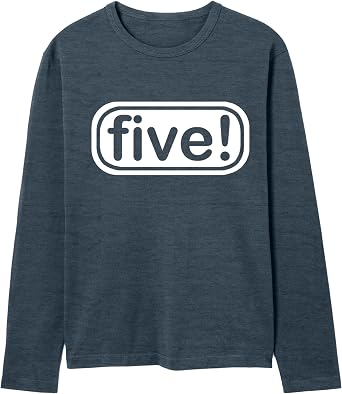 Lalo & Luna Five! 5th Birthday T-Shirt for Toddler - 5 Years Old Boy Party Outfit/Tee Gift