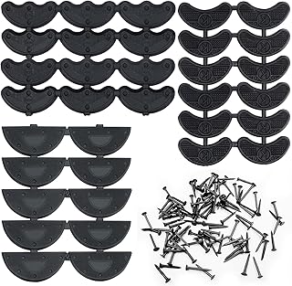 24 Pairs Shoe Repair Heel Plates Shoe Heel Tips Taps Sole with 3 Sizes Heel Repair Pad Replacement with Nails for Boots and Shoes Repair Kit
