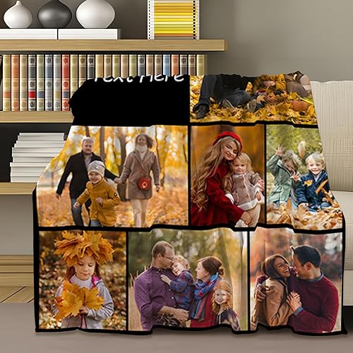 Miniatura 3 de Gemuniya Manta personalizada con fotos, texto, Manta Personalizada con imagen para adultos, niños, papá, mamá, abuelo, abuela, para cumpleaños,
