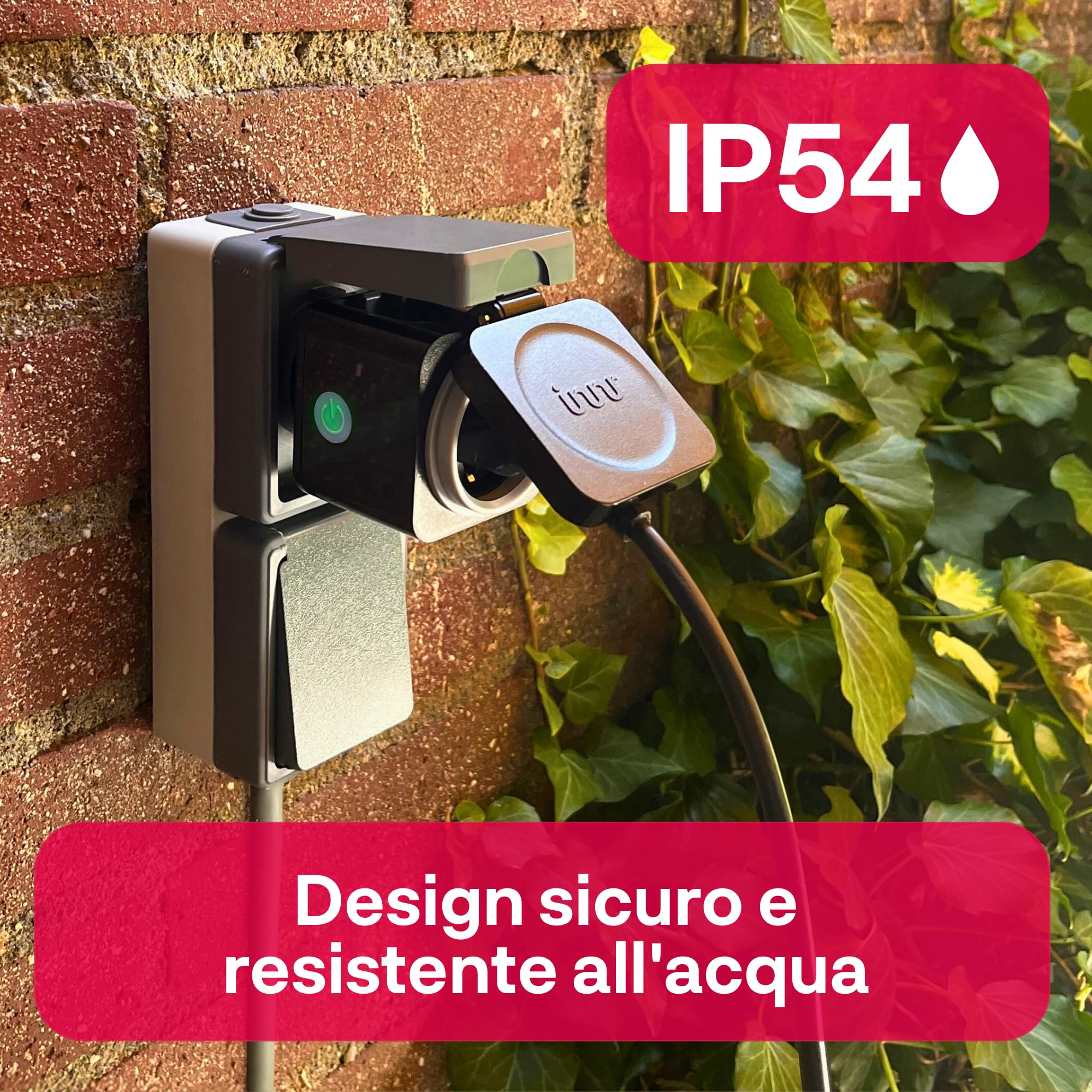 Innr Presa Intelligente da Esterno, per Hue* e hub Zigbee, Confezione da 2 | 16A Outdoor Smart Plug, Ripetitore Zigbee, Timer, Monitoraggio Energetico, IP54 Impermeabile