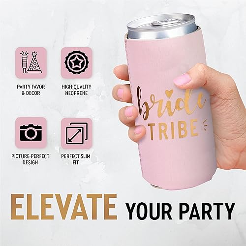 Vista 4 de Prazoli - Enfriadores de latas de despedida de soltera, delgado (12), regalos y decoraciones para fiestas de novia, accesorios