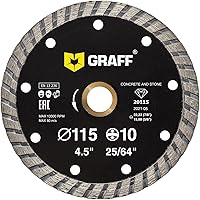 Vista 8 de GRAFF Hoja de diamante de 7 pulgadas para amoladora angular - Disco de corte de diamante para cortar piedra, mármol, granito, ladrillo, mampostería