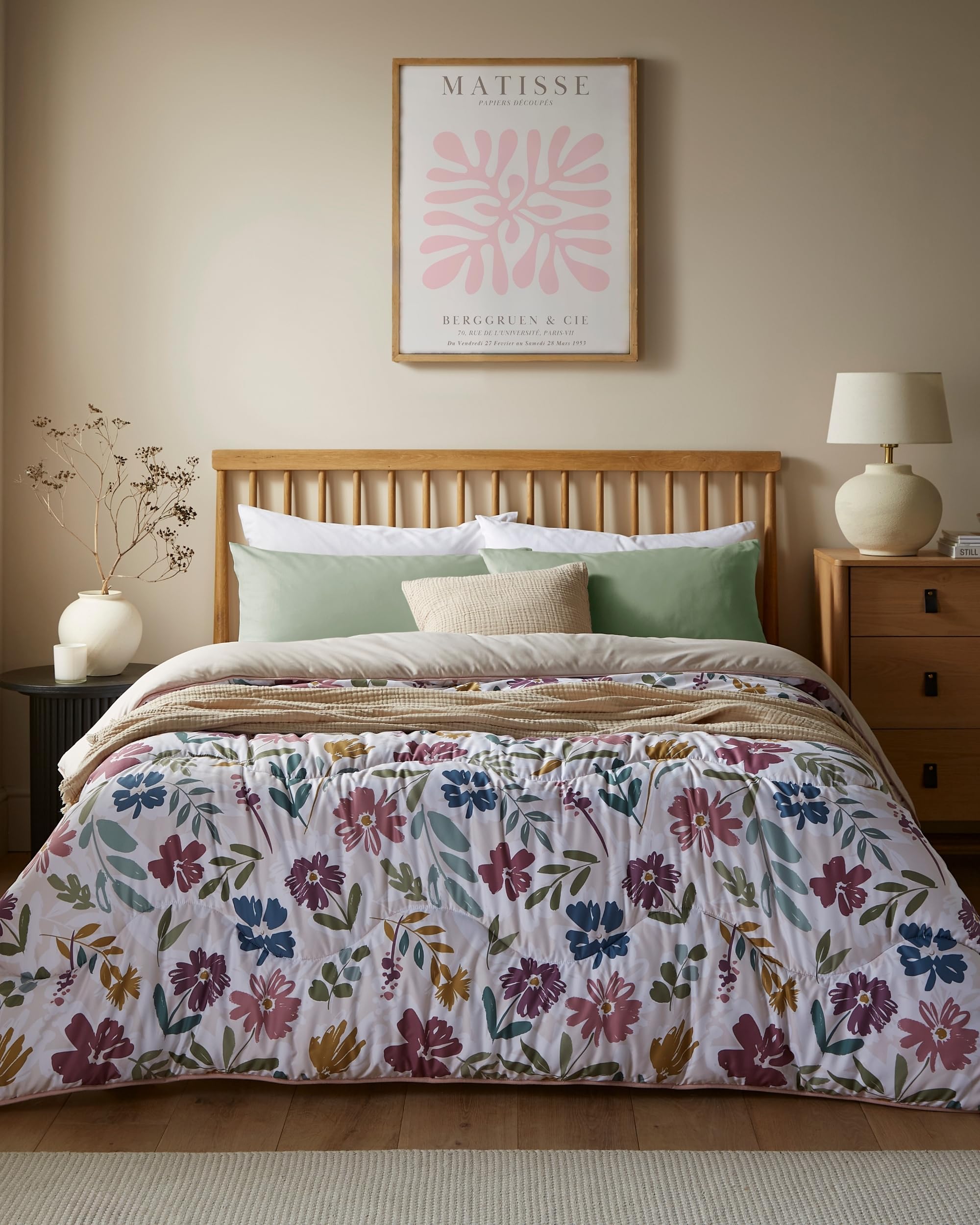 Night Lark Coverless Duvet and Pillowcase Set, Autumn Collection – Coverless Duvet Single 10.5 Tog with Advanced Smartfil® Fibre, Machine Washable, Hypoallergenic – Autumn Meadow, Single Bed Size