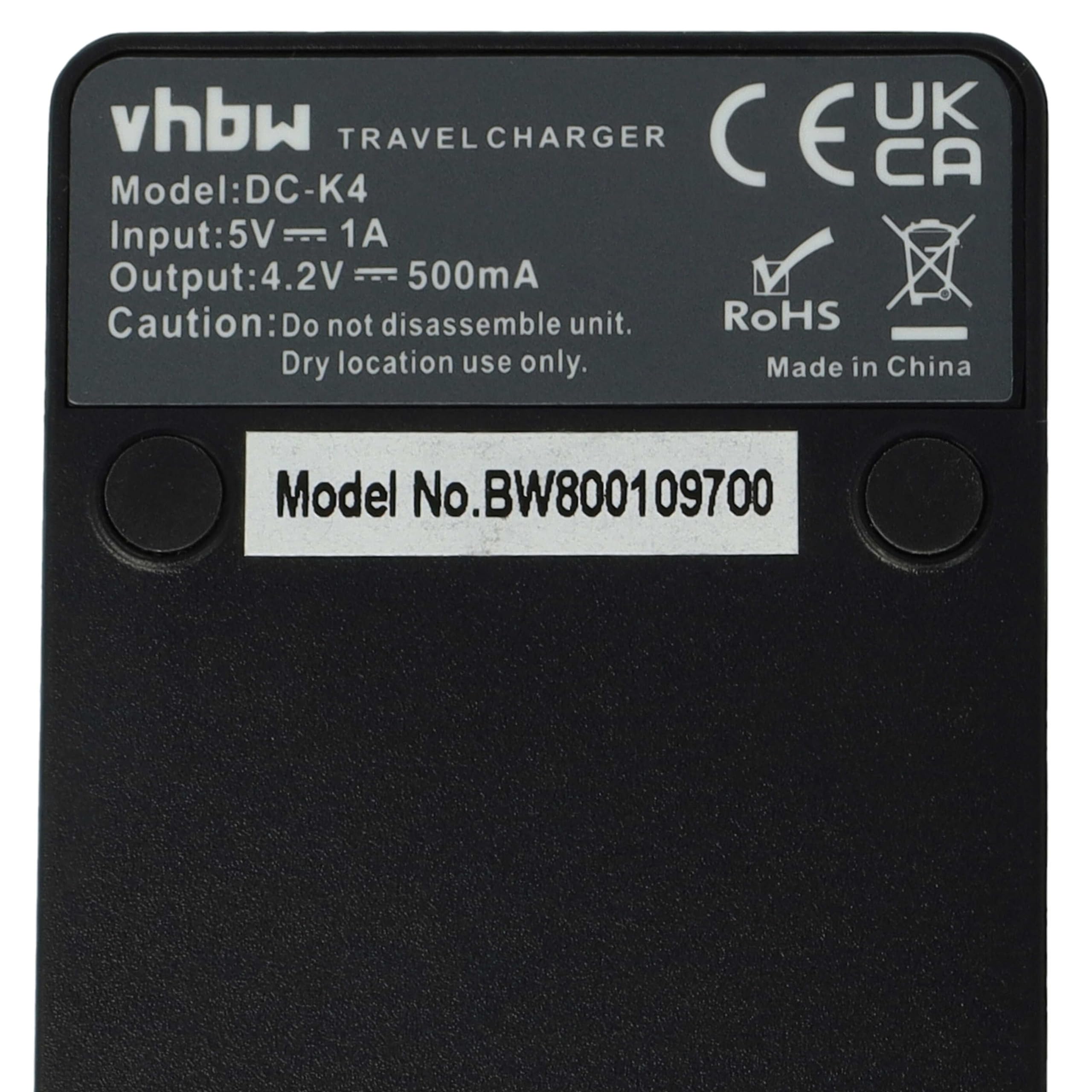 vhbw USB-C Ladegerät kompatibel mit Canon Digital Ixus VII, V2, V3 Kamera - Ladeschale + USB-C Kabel Ladeanzeige