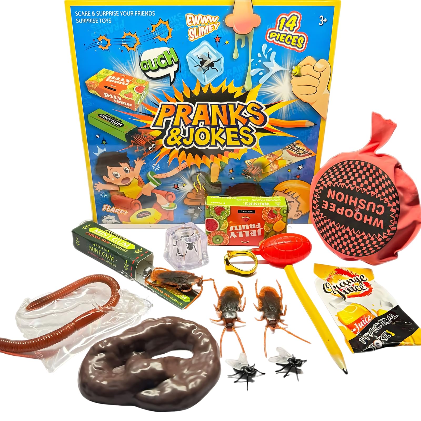 1 Sets Prank Kit, Prank Box, Prank Gifts, Party Bag Fillers for Kids and Adult Party Atmosphere for Family Games and Friends Gatherings