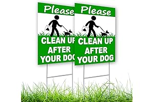 Curb Your Dog: Keep Off Grass Signs for Lawns with Stakes