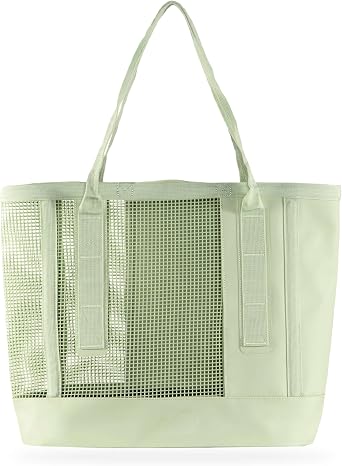 MISSION Outdoor Cassi Lightweight Beach Tote Bag with Waterproof Bottom and Coated Mesh for Beach Boat Pool Sports | Outdoor