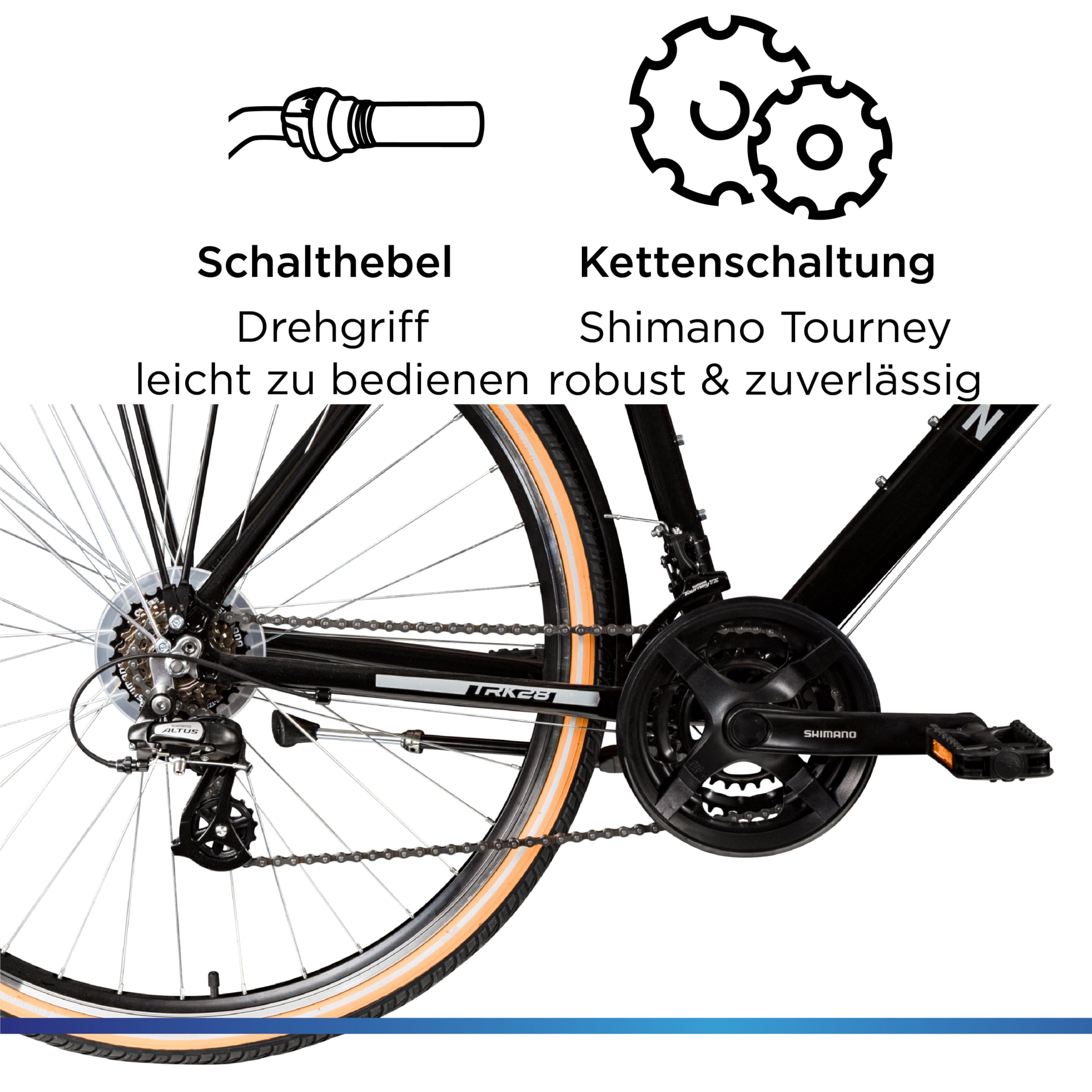 ZÜNDAPP T700 Fahrrad Herren Fahrrad 28 Zoll Trekking Fahrrad Trekkingrad Herrenfahrrad Trekking Rad mit Schutzblech Gepäckträger Trekkingfahrräder Herren
