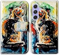 Vista 36 de Funda para Galaxy A54, flor de ciruelo de cuero con tapa para teléfono con ranura para tarjeta, soporte para Samsung Galaxy A54 5G