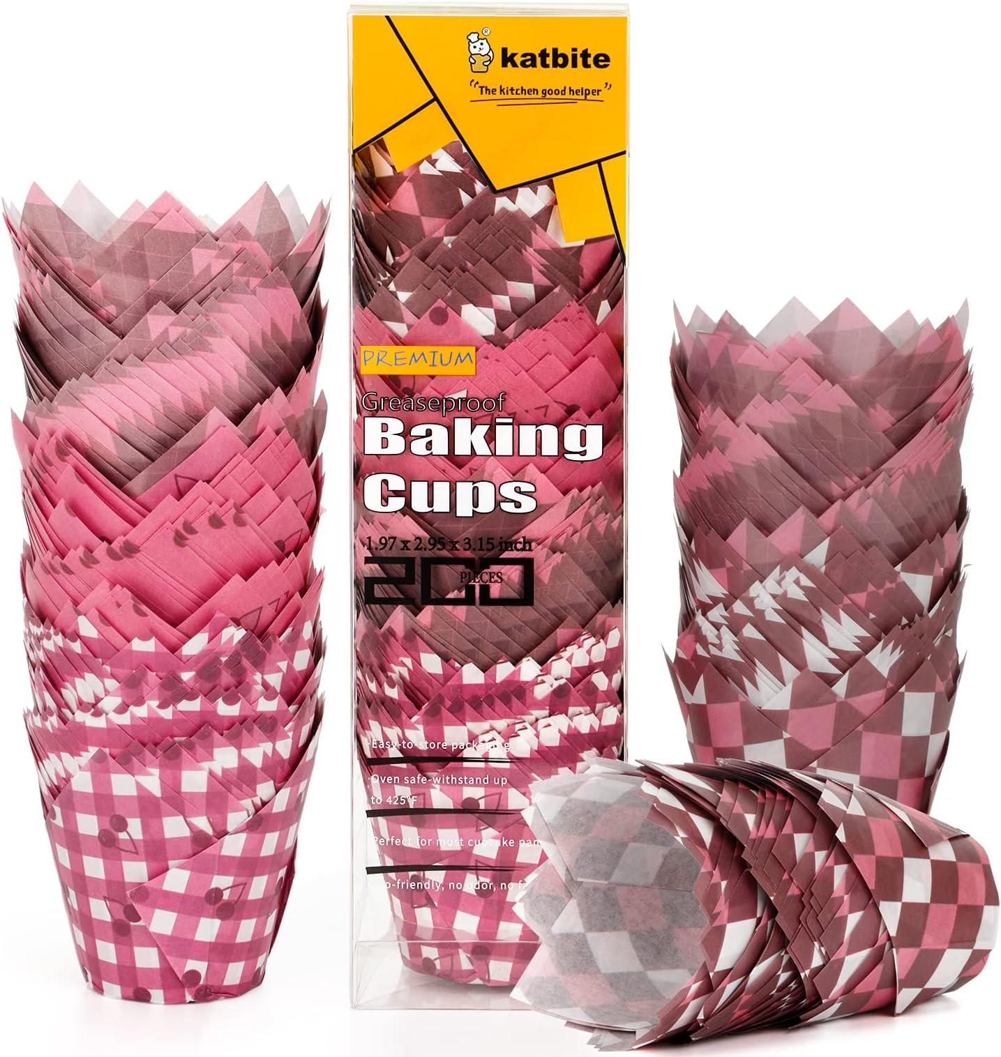 150 Pcs Tulip Cupcake Liners Baking Cups Muffin Liners