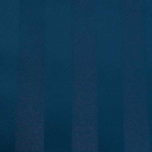 Miniatura 2 de Ultimate Textile Mantel rectangular de rayas satinadas, 59.8 x 90.2 in, color azul marino