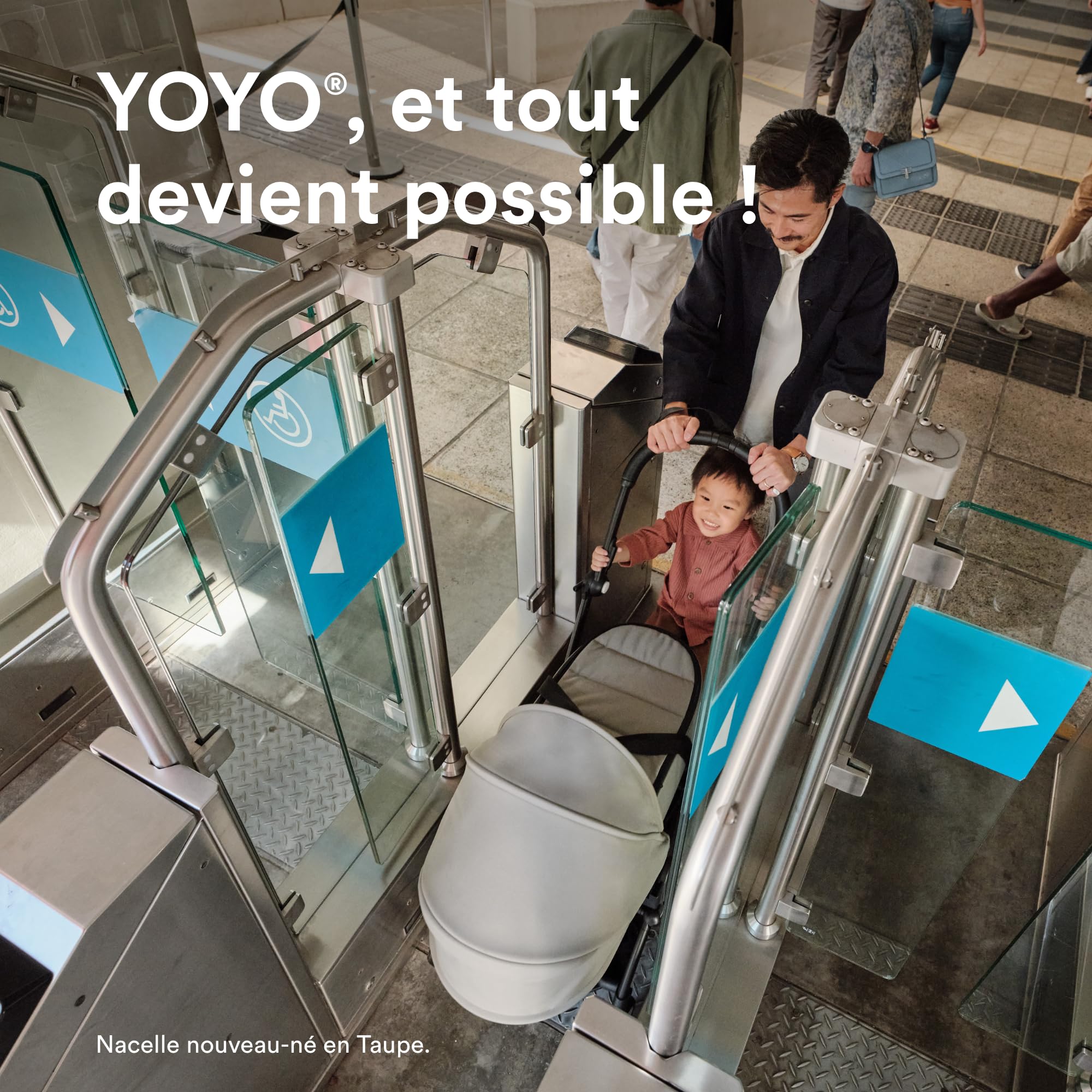 Poussette Stokke YOYO3 avec nacelle nouveau-né et pack couleur 6+ - Comprend un cadre noir, un pack couleur YOYO 6+ (Toffee) et une nacelle nouveau-né (Toffee)
