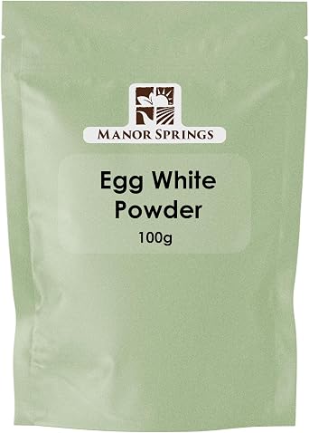 Egg White Powder 100g for Baking, Cooking, Use to Make Meringue, Royal Icing and Shakes, Protein Powder by Manor Springs
