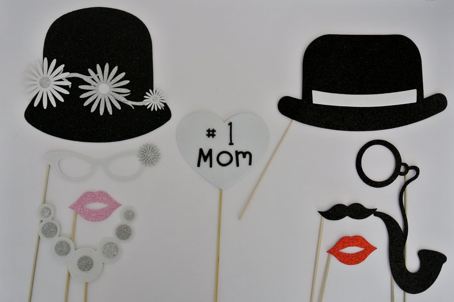 Mothers Day Mustache on a Stick Photo Booth Props Mothers Day Photo Booth Party Fathers Day