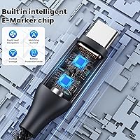 Vista 7 de Cable de carga USB C de 4 pies, 6A/66 W de carga rápida tipo C a USB A, nailon trenzado para teléfono 15/Pro/Huawei/Samsung Galaxy/la mayoría