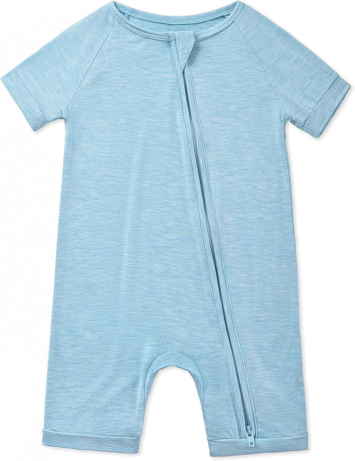 Bamboo Viscose Baby Romper 2 Way Zipper Short Sleeve Bodysuit Soft Color Baby Toddler One-Piece Summer Outfits