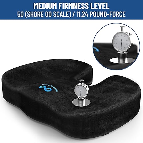 Miniatura 47 de Everlasting - Cojín para silla de oficina - Cojín para aliviar el dolor de coxis y nervio ciático 08. Azul