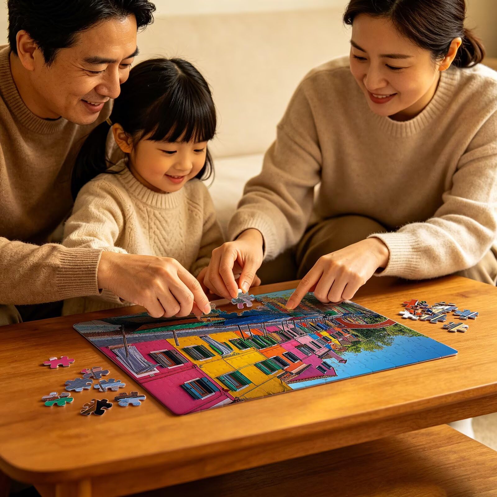 Puzzle 2000 Piezas | casa Color Puzzle 2000 Piezas Adultos | Encajan Perfectamente | sin Polvo | Rompecabezas Madera para Toda la Familia | Rompecabezas XL para Expertos | Regalo Mujer W3H-847