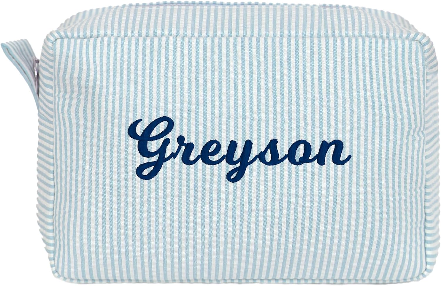 MT WORLD Personalized Cosmetic Bag Cute Makeup Bag for Women Girls Seersucker Bridesmaid Travel Makeup Bag Aesthetic Toiletry Bag Organizer Storage Pouch (Aqua) MT WORLD Personalized Cosmetic Bag Cute Makeup Bag for Women Girls Seersucker Bridesmaid Travel Makeup Bag Aesthetic Toiletry Bag Organizer Storage Pouch (Aqua)