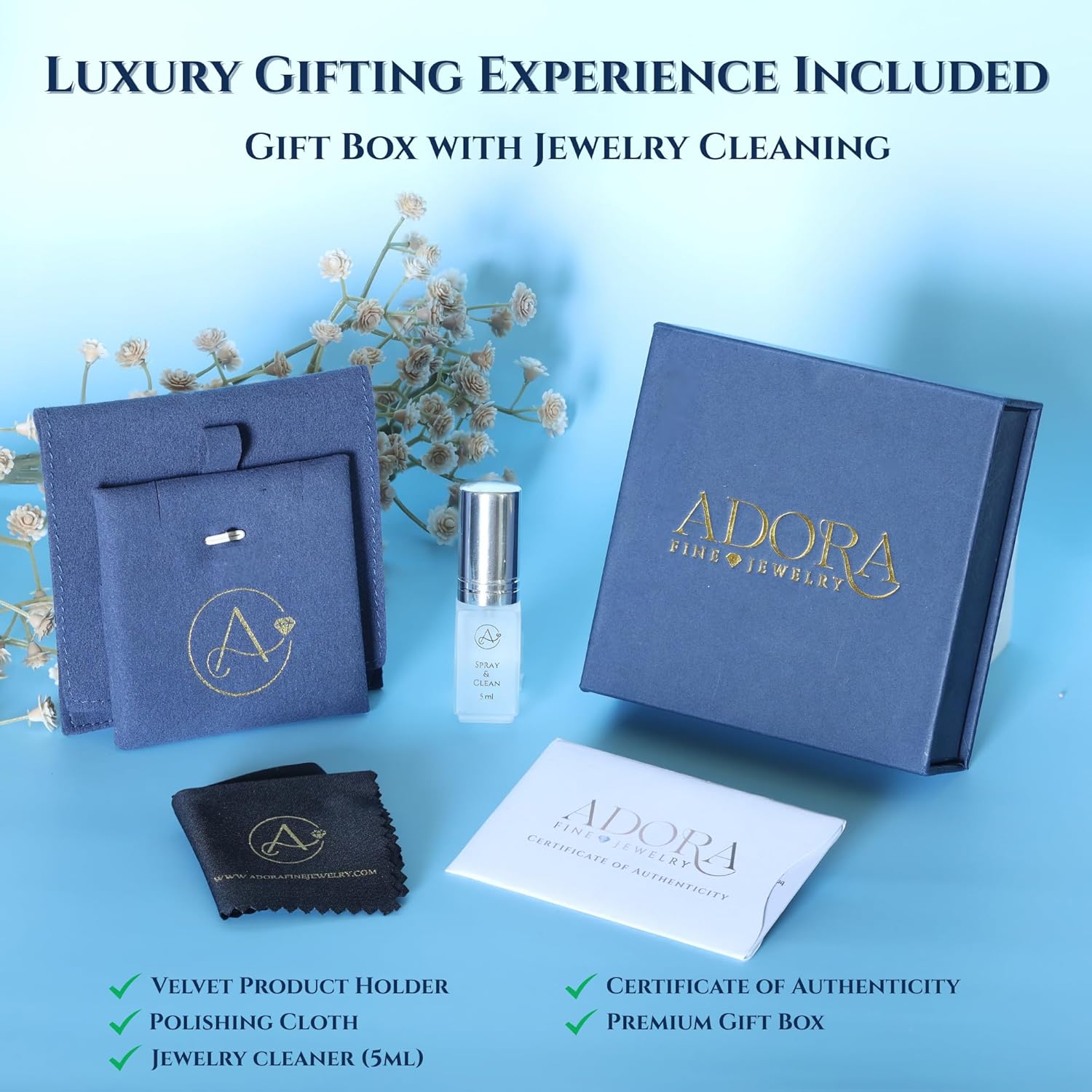 Adora Fine Jewelry 14K Solid Gold Floating Slider Moissanite Solitaire Pendant | Round, Pear Shape | Pendant Only | Made in USA - Image 5