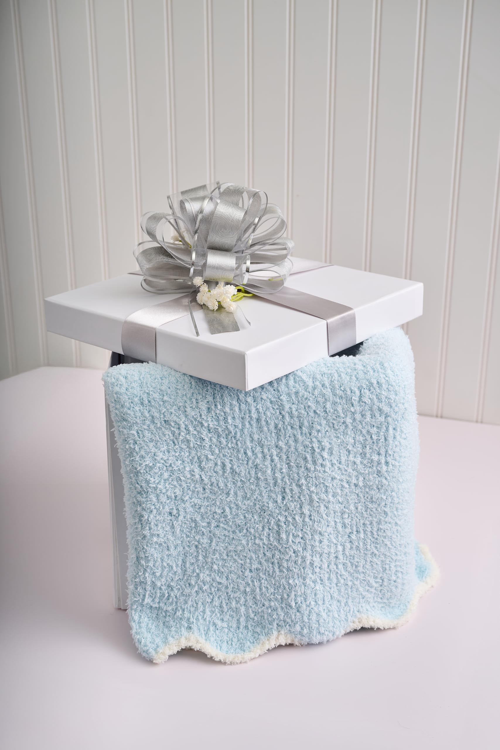 Mud Pie Kinder-Decke aus Chenille, Jakobsmuschel