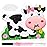 WERNNSAI Dairy Cow Piata - Farm Animal Party Game Cow Pinata for Girls Birthday Party Decorations Kids Happy Party Favor Supplies with Bat Blindfold, Farm Theme Candy Toys Filler