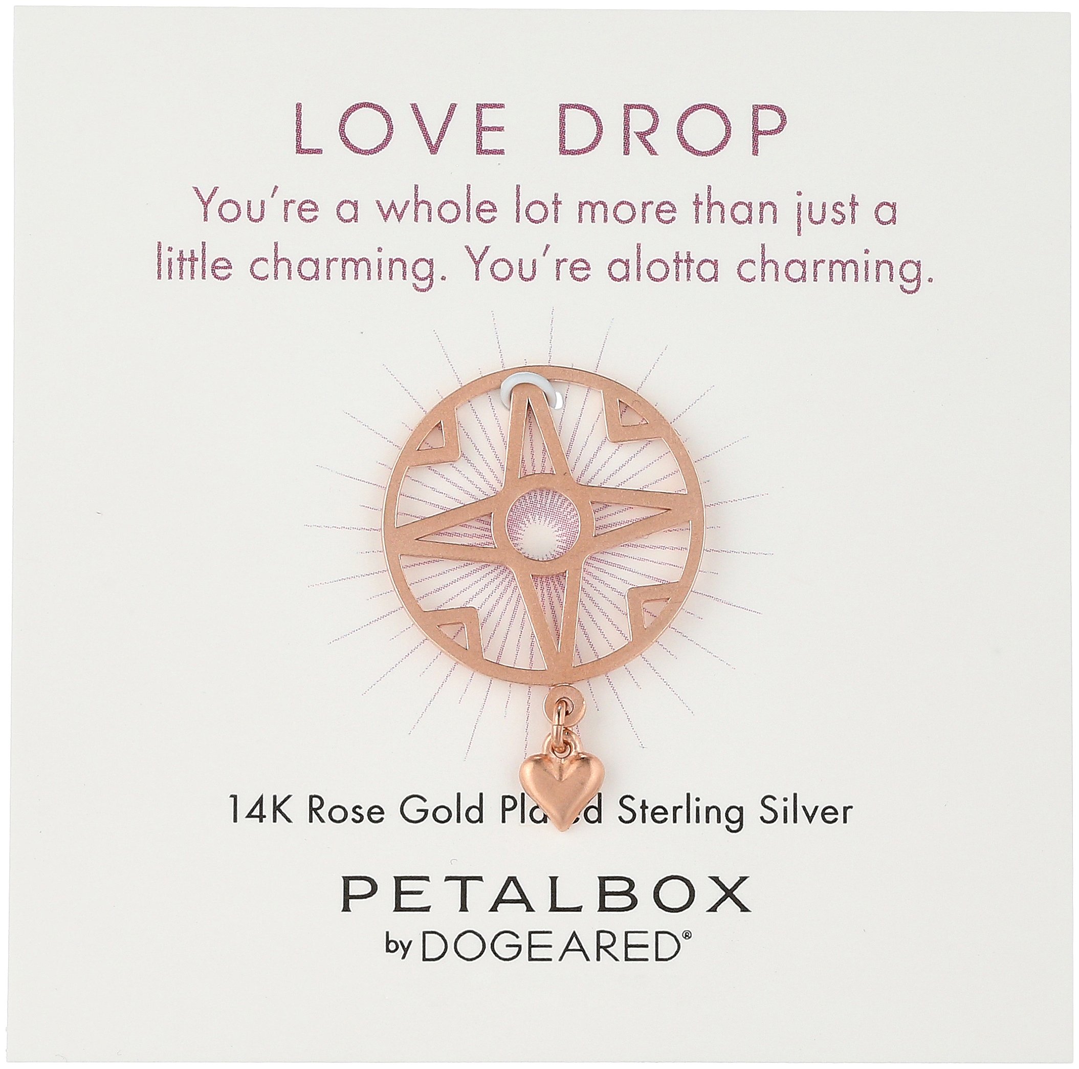DogearedPetal Box' Love Drop Heart Token Charm