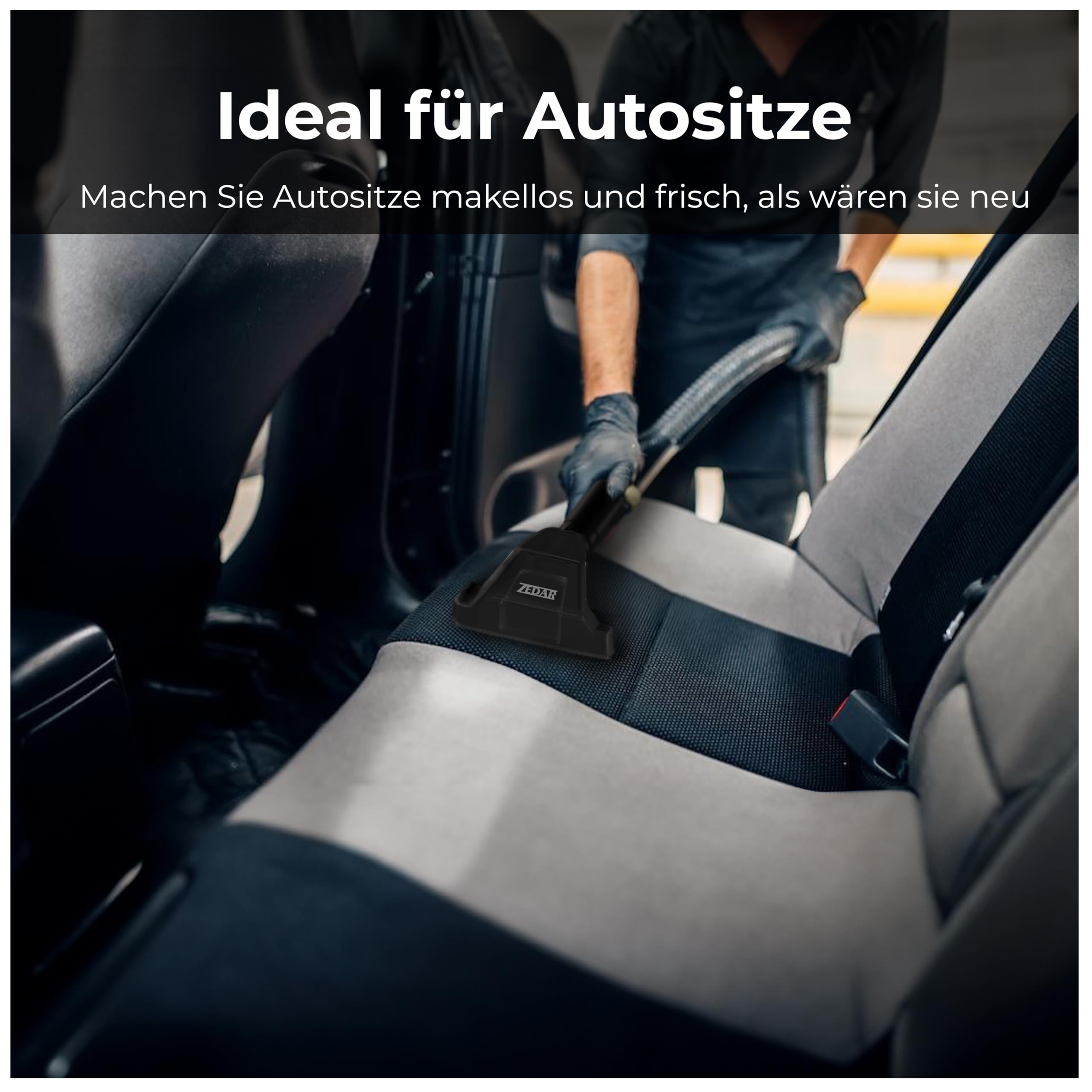 Zedar C600-750Watt Polsterreiniger Gerät und Nassauger – Kompakter Teppichreiniger und Textilreiniger – Waschsauger für Teppich, Polster Autositze & Sofa, Polstermöbel, Treppen