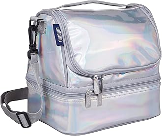 Two Compartment Insulated Lunch Bag for Kids – School & Travel Ready - Holographic