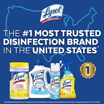 Lysol Disinfectant Spray Bundle, Sanitizing And Antibacterial Spray, For Disinfecting And Deodorizing, contains x2 Lemon and Early Morning Breeze, 19 Fl Oz, Packaging May Vary