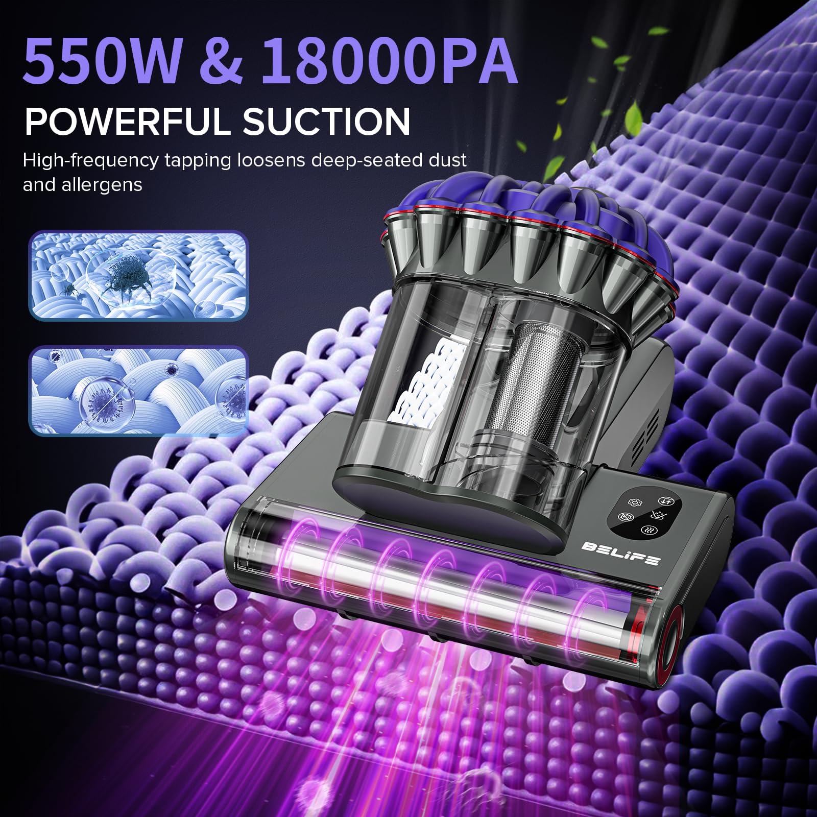 How to Wash an Electric Blanket 1 Belife M8 Mattress Vacuum Cleaner with UV & Hot Air & Heating — product photo