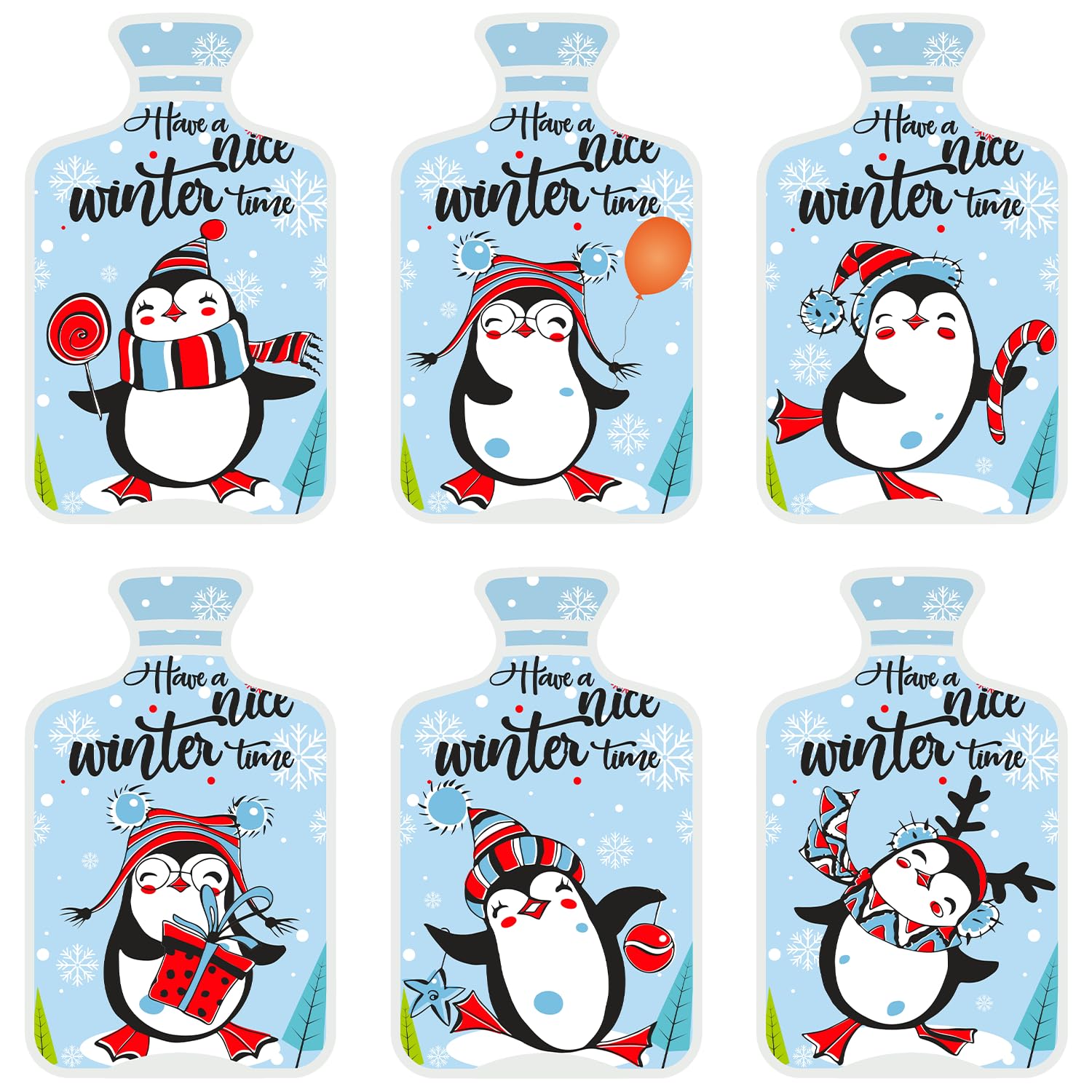 Taschenwärmer Pinguin Design - 6er Set Wiederverwendbare Handwärmer Für Kalte Tage