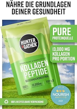 Collagen Powder 400 g - Bovine Collagen Hydrolyzed Peptides Type 1 & 3 - Perfect Solubility Tasteless No Fillers & Preservatives - For Healthy Hair Skin Nails & Muscles
