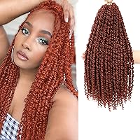 Vista 10 de Cabello Corto PassionTwist de 8 Pulgadas Cabello Pre-retorcido Passion Twists Cabello de Ganchillo Pre-enrollado Cabello Rizado de Ganchillo para 1b