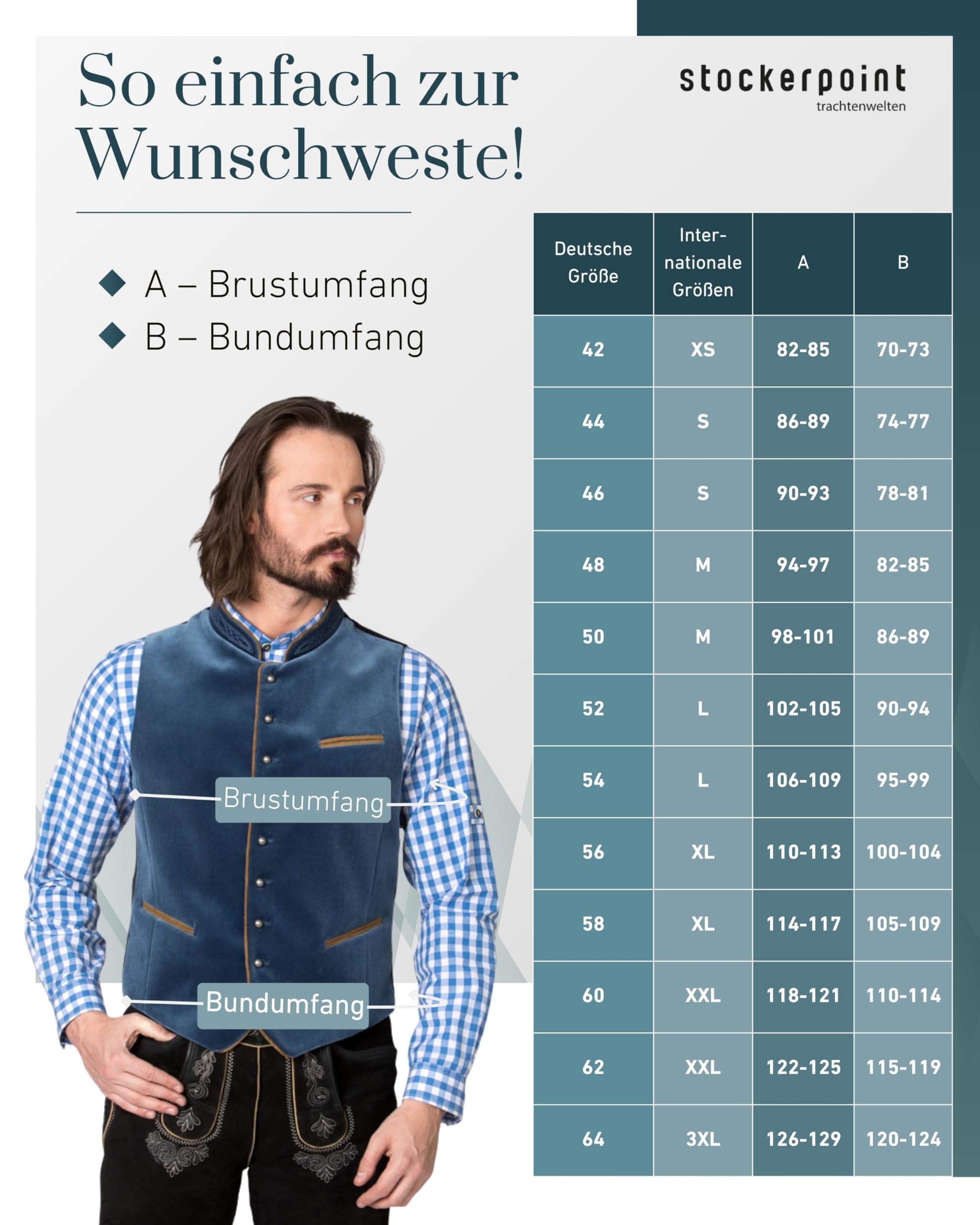 Stockerpoint Herren Trachtenweste Ricardo – Bild 5