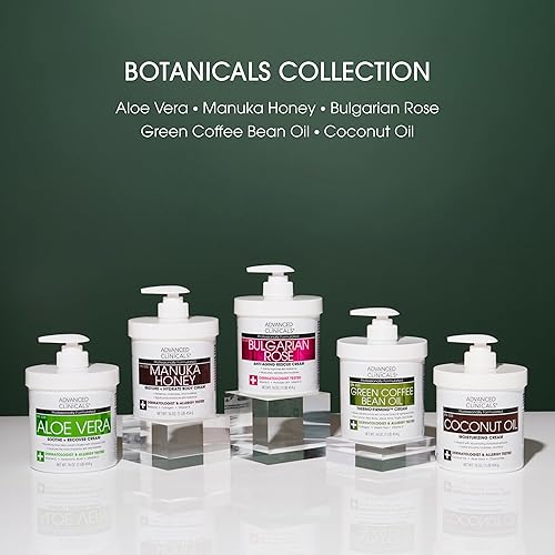 Miniatura 32 de Advanced Clinicals Hidratante de ácido hialurónico + crema de colágeno sin fragancia, hidratante facial y loción corporal, juego de 2 piezas