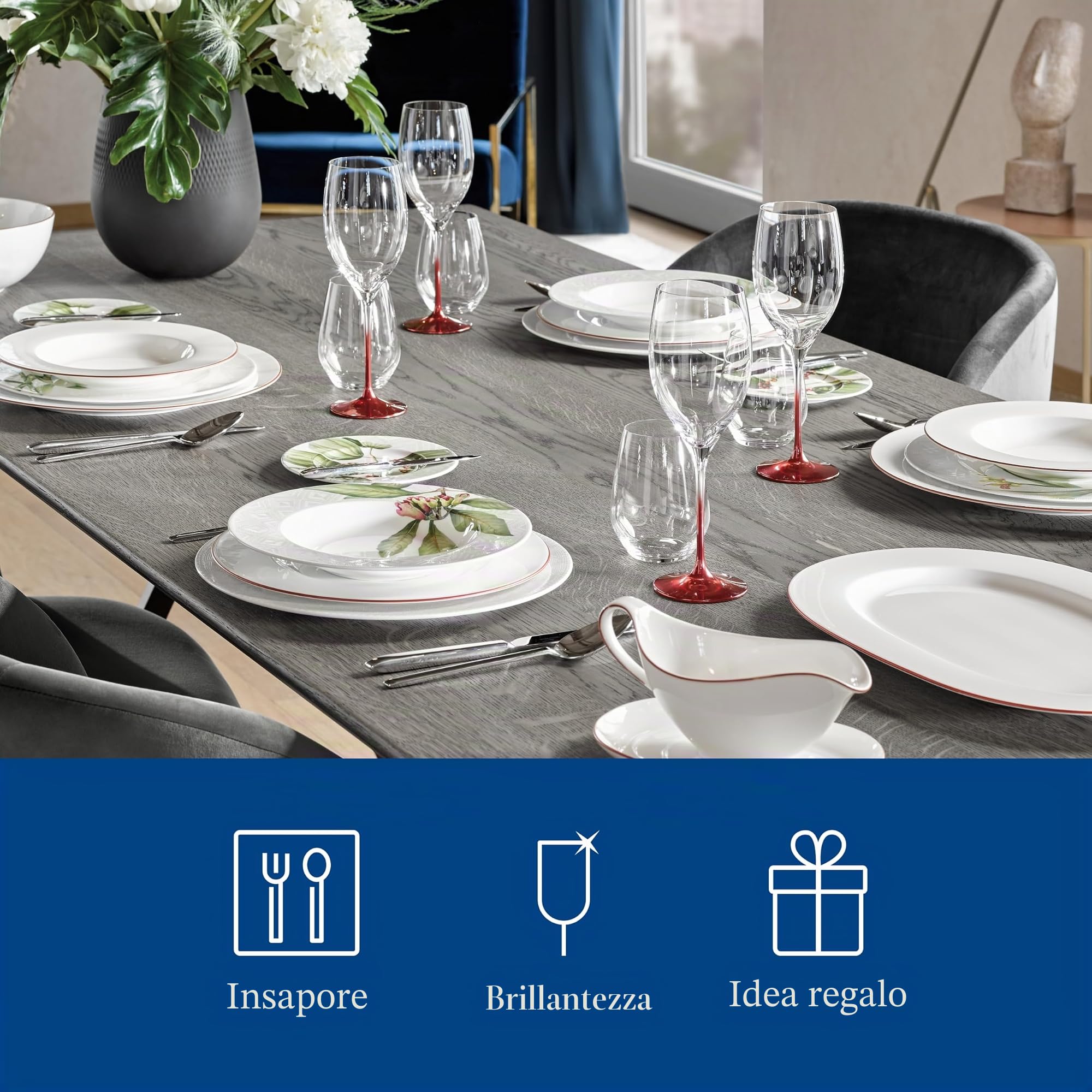 Villeroy & Boch Ovid - Set di bicchieri per acqua, 12 pezzi, 420 ml, bicchieri per acqua, bicchieri da succo, vetro di cristallo, lavabili in lavastoviglie