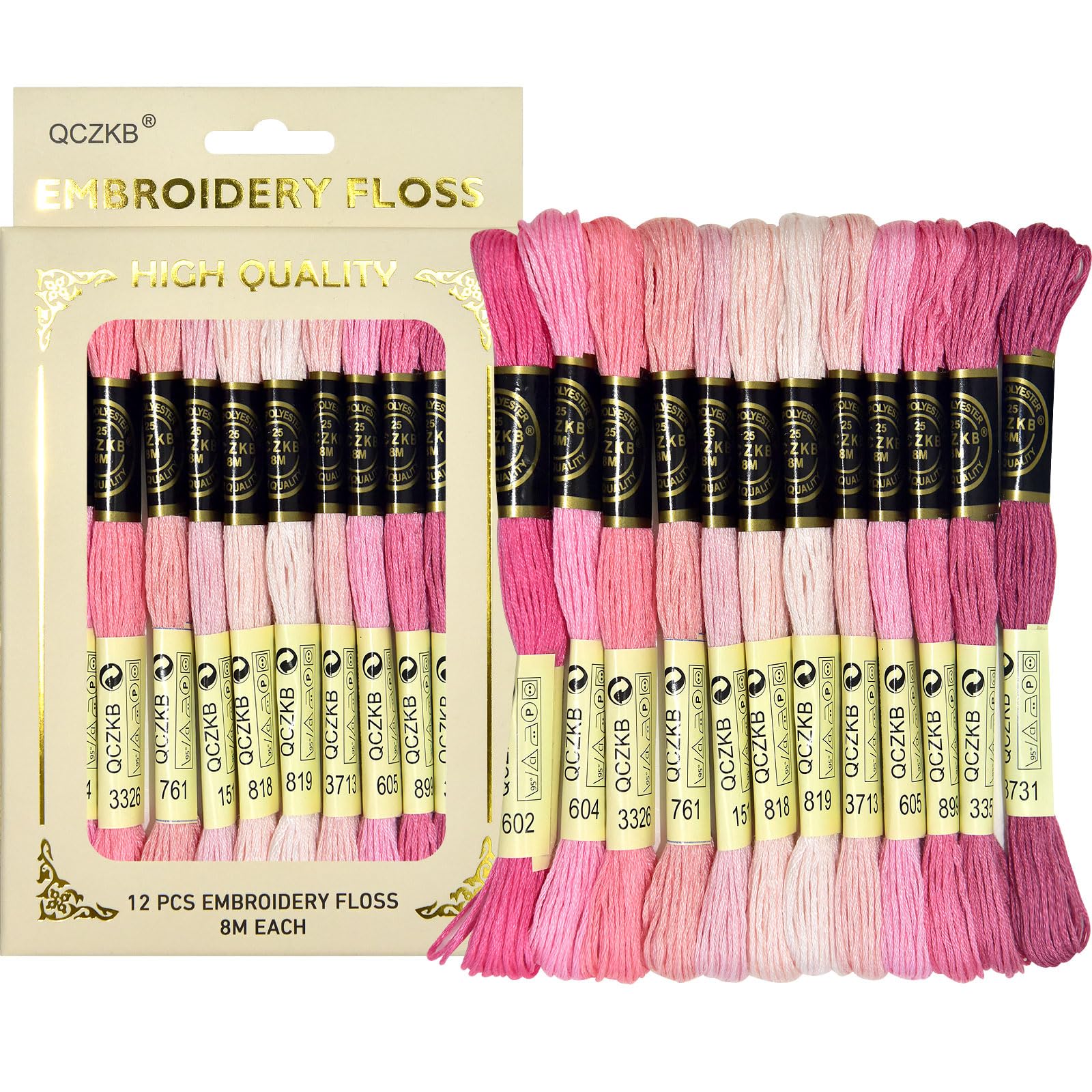 Rainbow Embroidery Floss - 12 Skeins -1